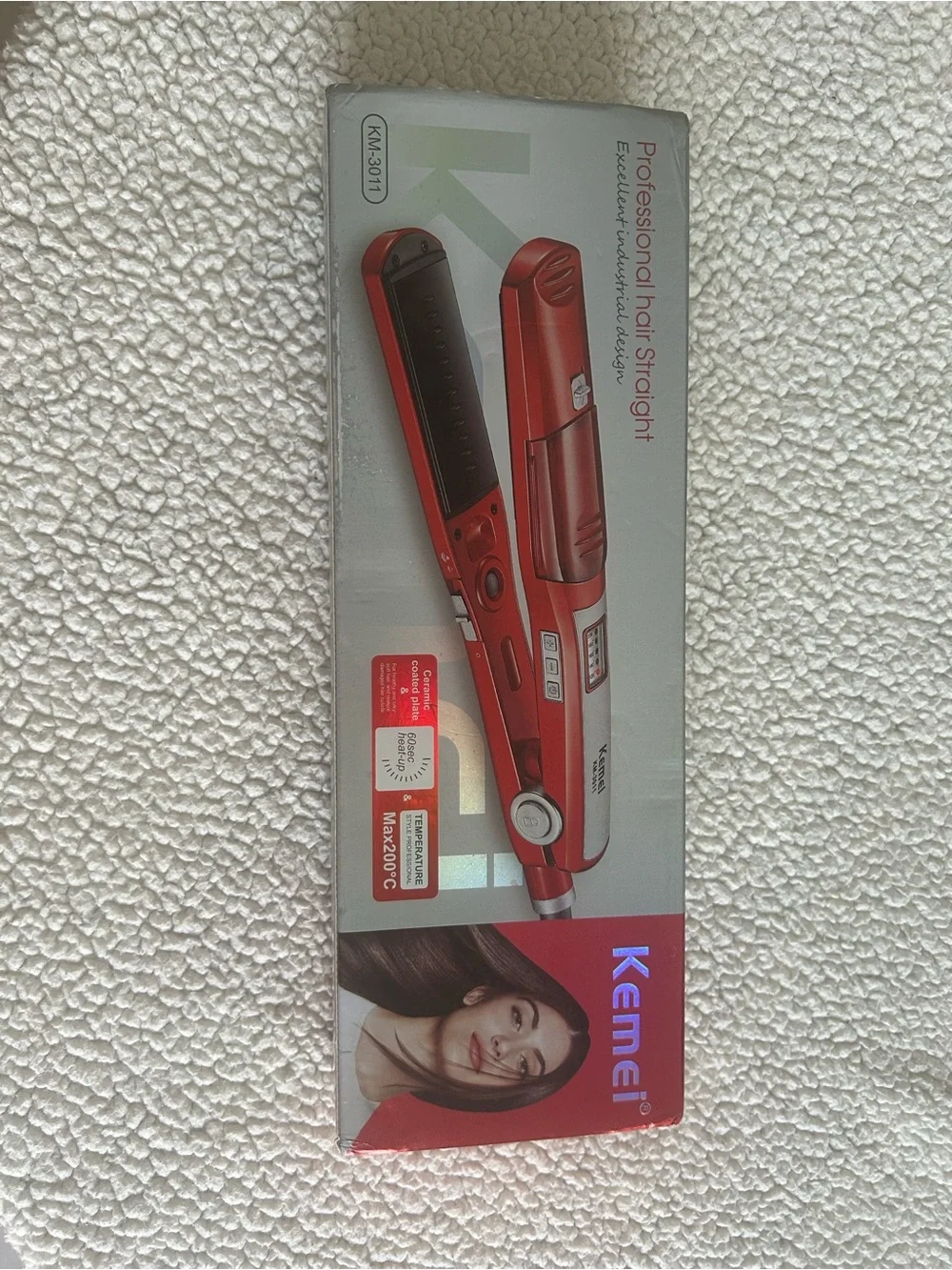 Kemei Red Professional Hair Straightener Flat Iron